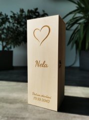 Dárková krabice na lahev s vlastním textem - Velká