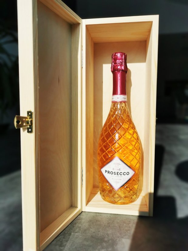 Dárková krabice na lahev s vlastním textem - Velká